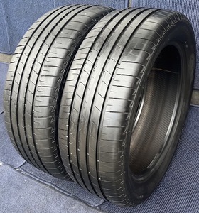 ☆送料無料☆【2022年製造】【溝8～8.5分山】BRIDGESTONE TURANZA T005A 2本 215/55R18 側面傷あり ASP2058