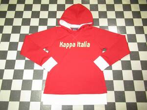 ★Kappa/カッパ★良品　M　Kappa ITALIA　プルオーバージャージパーカー　レッド