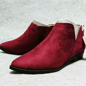 未使用/NUOVO.by.Hawkins/ヌォーヴォ/POINTED.V2.5/アンクルブーツ/M=23.5～24.0cm/wine.red