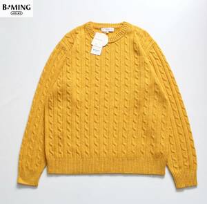 未使用【 B:MING by BEAMS ビーミング 】ウォッシャブル ケーブル クルーネック ニット セーター XL 92-15-0247-286 定価\7,900 手洗い