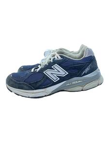 NEW BALANCE◆M990/ネイビー/25cm/NVY/スウェード