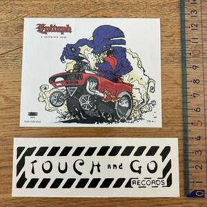 エピタフ（EPITAPH）とタッチ&ゴー（Touch & Go Records）のステッカー、インディ、オルタナ、メロコア