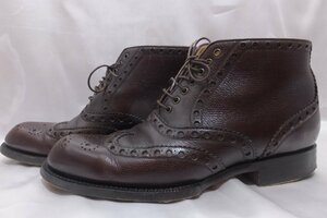 COLE HAAN コールハーン ウィングチップ アンクルブーツ イタリア製 革靴 サイズ：8 1/2cm カラー：ブラウン系