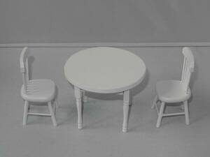 送料無料◆ドールハウス◆テーブル◆丸テーブル◆1：12サイズ(白)◆オビツ11