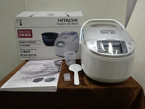 ①【店頭展示未使用品】日立 HITACHI 海外仕様 RZ-KV100Y (W)ツーリストモデル 5.5合炊き 炊飯器 圧力IH