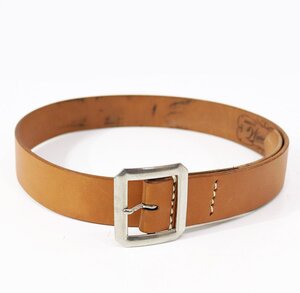 Warehouse (ウエアハウス) Lot 6039 GARRISON BELT / ギャリソンベルト 美品 タン w32 / シングルピン / 鉄製ソリッドバックル