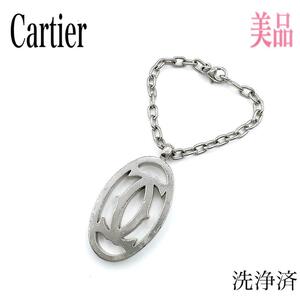 Cartier カルティエ 2C マストライン キーホルダー チャーム シルバー