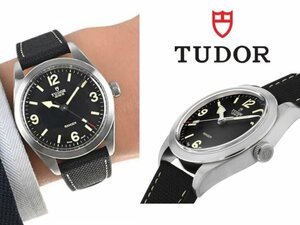 50万新品国内正規◆TUDOR チューダー◆ブラック盤レザーラバーストラップ 腕時計 『RANGER M79950-0002』1円