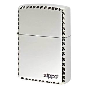 Zippo ジッポライター ジッポ ロゴ クロスリューター彫刻 ENGRAVE Cross Cut ZIPPO LOGO 銀いぶしメッキ 2SI-ZRT