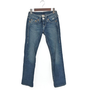 ◆TRUE RELIGION トゥルーレリジョン デニムパンツ サイズ24◆112790 ブルー レディース ボトムス ジーンズ ユーズド加工