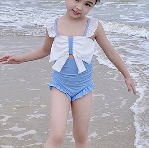 子供 スクール水着 女の子 キッズ ワンピース水着 リボン結び 可愛い フリル おしゃれ レオタード 海 ピンク 温泉 プール XL