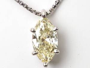 【5812E】Pt900/Pt850 天然ダイヤモンド 0.512ct/2.9g ネックレス