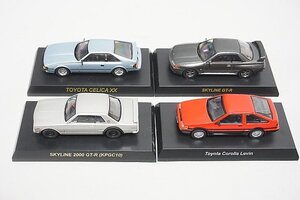 Kyosho 京商 1/64 日産 スカイライン GT-R / トヨタ カローラレビン / トヨタ セリカ XX など4点セット ※外箱/ブリスター等欠品