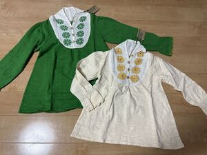 新品RAG MARTラグマート　スモック長袖トップス3780円110 ホワイト　女の子 キッズ 子供服 色違い有り　ナチュラルガーリー