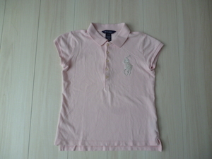 【ラルフローレン】ビッグポニー　ピンクのポロシャツ　ビーズ★12－14★150cm