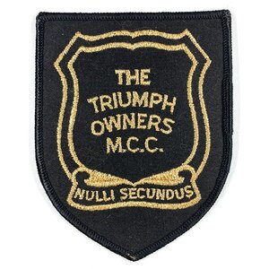 トライアンフ オーナーズクラブ ビンテージ パッチ THE TRIUMPH OWNERS M.C.C. Patch バイカー 英車 バイク クラブ Motorcycle Club