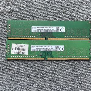 SKhynix 8GB 1Rx8 PC4-2400T DDR4メモリ デスクトップ用 2枚セット　デスクトップPC メモリー　動作未確認　現状渡し