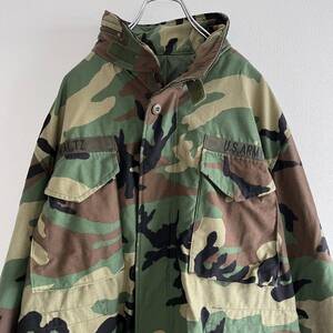 90s US.ARMY M65フィールドジャケット ウッドランドカモ LARGE-SHORT