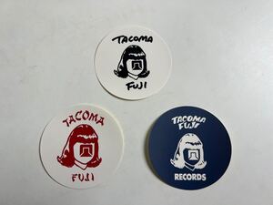 タコマフジレコード TACOMA FUJI RECORDS ステッカー 3枚set セット ネイビー 白 ホワイト white navy