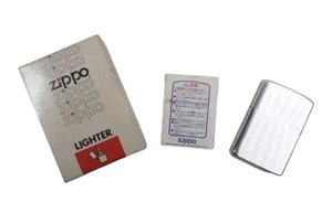 アメリカンビンテージ ZIPPO オイルライター 無地 シルバー 箱 着火石付 火花確認済み 1981年製 HYF611