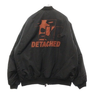 RAF SIMONS ラフシモンズ 22AW CClassic bomber Detached print クラシックボンバージャケット バックプリント ブラック 222-M619