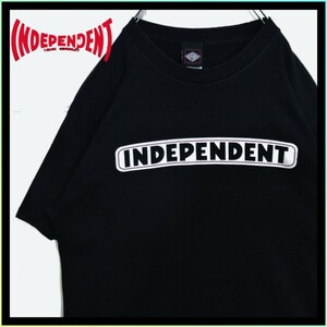 《INDEPENDENT/インディペンデント》シンプル　ロゴ　Tシャツ　半袖　黒