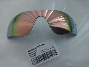 処分価格★オークリー レーダーロックパス用 カスタム偏光レンズ　RadarLock Path PEACH GOLD Color Polarized★ 