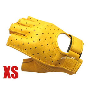 CHURCHILL GLOVE PUNCHING FINGERLESS OTA GOLD XS/チャーチルグローブパンチングフィンガーレス金ゴールド春用春夏用サマーグローブ女性用