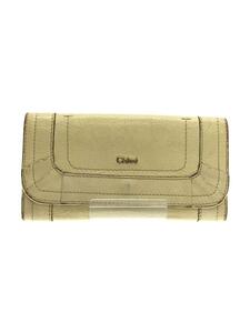 Chloe◆長財布/レザー/CRM/無地/レディース