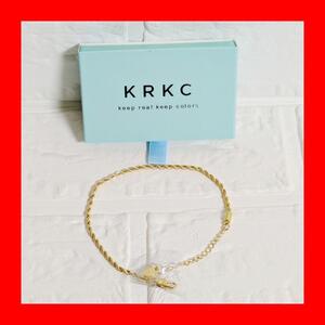 KRKC＆CO ブレスレット アンクレット 足首 アクセサリー キラキラ 金色