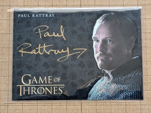 ポール・ラットレイ(ハラルド・カースターク役)【2023 RITTENHOUSE GAME OF THRONES ART & IMAGES】ゴールド直書きサインカード