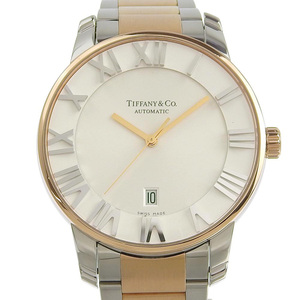 TIFFANY&Co. ティファニー アトラスドーム Z1810.68.13A21A.00A 腕時計 SS×金メッキ ゴールド 自動巻き示 メンズ【56300417】中古