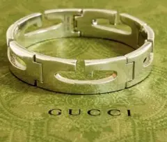 【美品】GUCCI グッチ ブレスレット バングル カットアウトG 925