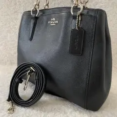 【美品】COACH ハンドバッグ 2way ショルダーバッグ 斜め掛け 黒