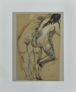 巨匠作家希少版画作品! 　　マリノ・マリー二　　版画　　「due nudi,1926」　　 　1968年制作　　 【正光画廊】　　　