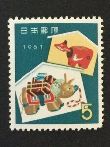 ■■コレクション出品■■【年賀切手】昭和３６年用　１９６１年　額面５円