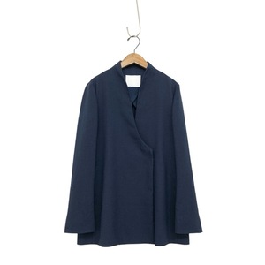 未使用 Mame Kurogouchi マメクロゴウチ Linen Touch Triacetate Collarless Double Breasted Jacket 限定美術館ジャケット MM24SS-JK509