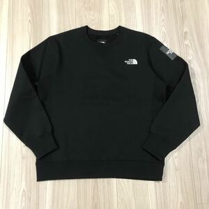 THE NORTH FACE SQUARE LOGO CREW SWEAT SHIRTS ノースフェイス スクエア ロゴ クルー スウェット シャツ トレーナー ブラック ホワイト 