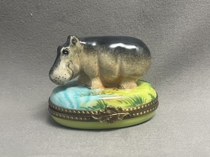 リモージュボックス カバ Hippo 小物入れ　リモージュ