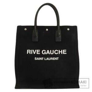 SAINT LAURENT サンローラン ロゴ ハンドバッグ キャンバス レディース 中古