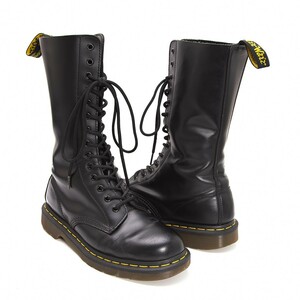 ドクターマーチンDr Martens 14ホールロングブーツ 黒UK7(26)