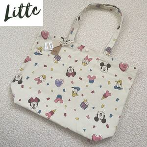 【送料無料】新品★Disney Littc ディズニー リトシー コラボ 総柄 トートバッグ マザーズバッグ 鞄