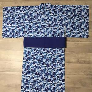 2001年 千總 × BAPE 浴衣 XSサイズ ABC camo blue a bathing ape エイプ ベイプ アベイシングエイプ 京友禅 NIGO ABCカモ ブルー 迷彩 w54