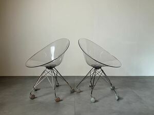 希少 Kartell Ero|s| キャスターチェア 2脚セット b / Philippe Starck /カルテル エロエス フィリップ・スタルク カッシーナ 椅子