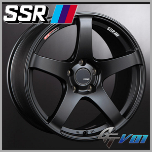 送料無料★86 BRZ スピードスター SSR GTV01 フラットブラック 8.5J +44 PCD100-5 225/40R18 国産タイヤ