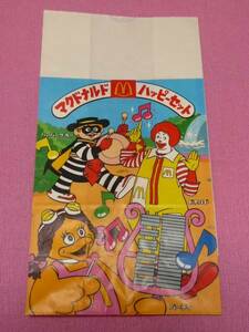 激レア！レトロ マクドナルド ハッピーセットキャラクター紙袋①