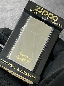 zippo スピーク ラーク 限定品 スリム 希少モデル ヴィンテージ 1992年製 Speak Lark シルバーインナー 1992年製 プラケース 保証書