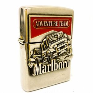 【非売品】Zippo Marlboro ADVENTURE TEAM マルボロ アドベンチャー チーム メタル貼り ジッポー ライター 1998年製 ビンテージ J460