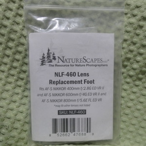 NATURESCAPES.NET NLF-460 Lens Replacement Foot 新品未使用 NIKON AFS 400mm f2.8VR II,600mm F4 VR II,800mm F5.6 VR用