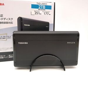 東芝　USBハードディスク　THD-200V3　2TB　C213303805　TOSHIBA　中古◆3118/静岡清水店